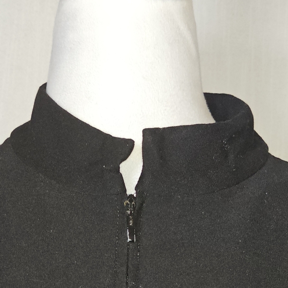 Eileen Fisher Womens Crepe Jacket Sz M Black Full Zip Stretch - Picture 2 of 13
